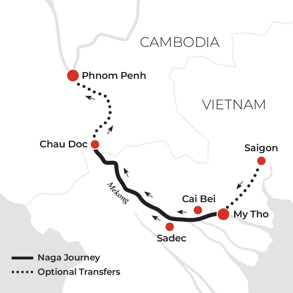 1 Night Across the Mekong Delta Upstream